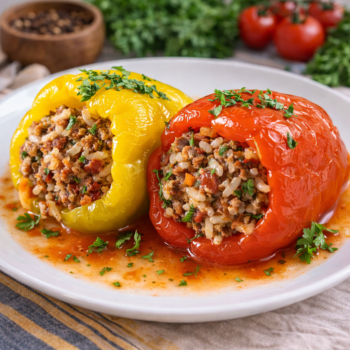 Пълнени чушки с кайма и ориз
